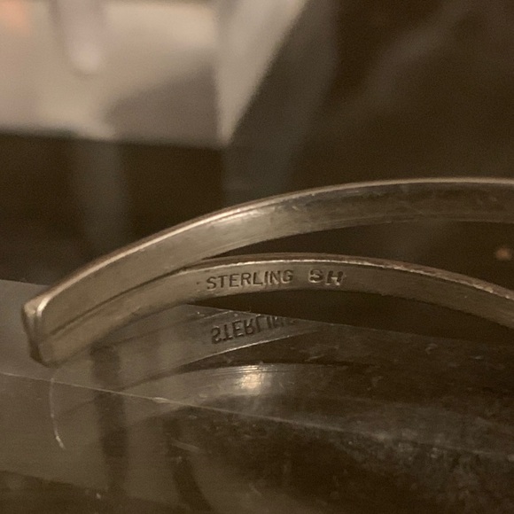 Navajo Mother of Pearl Signed Cuff - Picture 6 of 7